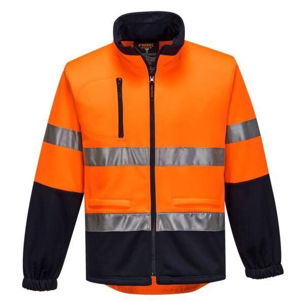 Hi Vis Water Repellent Contrast Zipped Brush Fleece Thumbnail